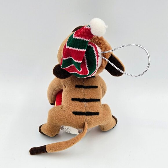 Timon Disney Christmas Ornament Holiday Plush Toy Star Silver 2002 The Lion King - Picture 6 of 8